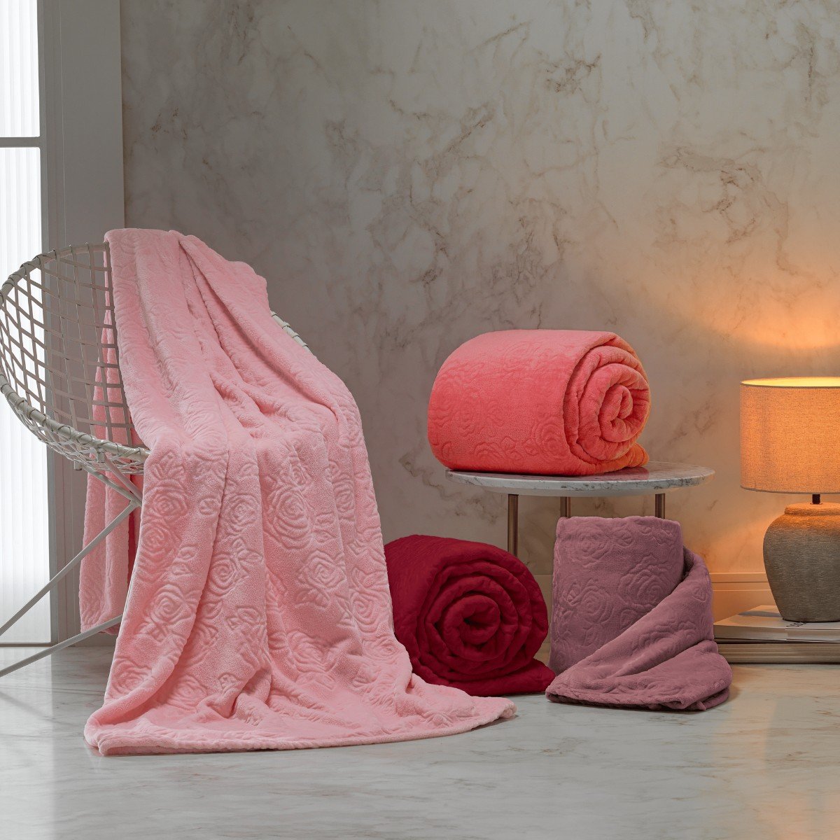 Manta Casal Flannel Lady Appel Home - Begônia