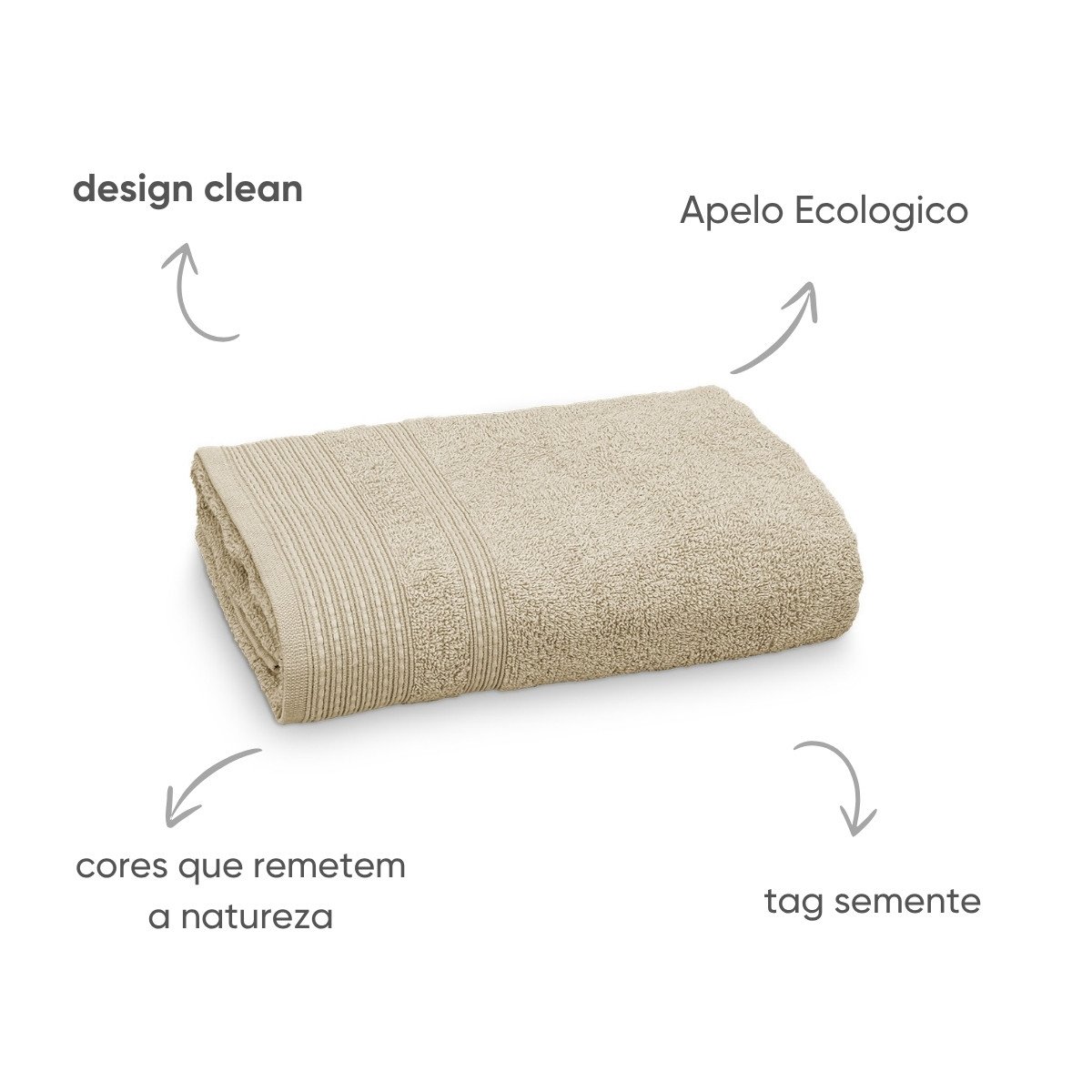 Toalha Banho In Natura Appel Home - Amendoa