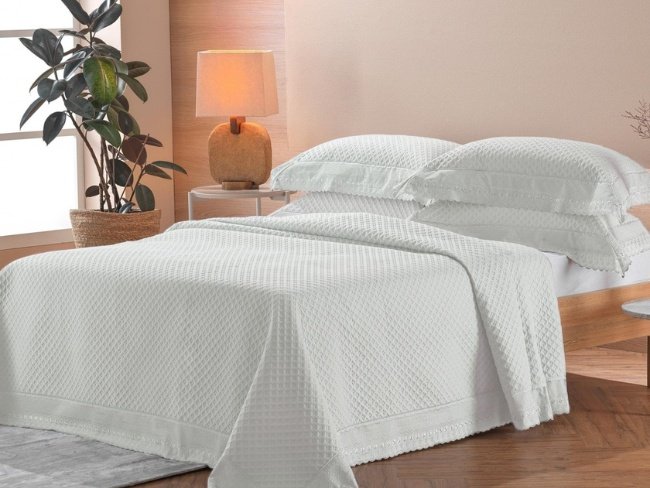 kit colcha bordare premium appel branco