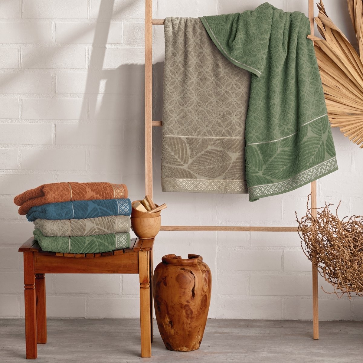 Jacquard e estilo boho, tecido na felpa