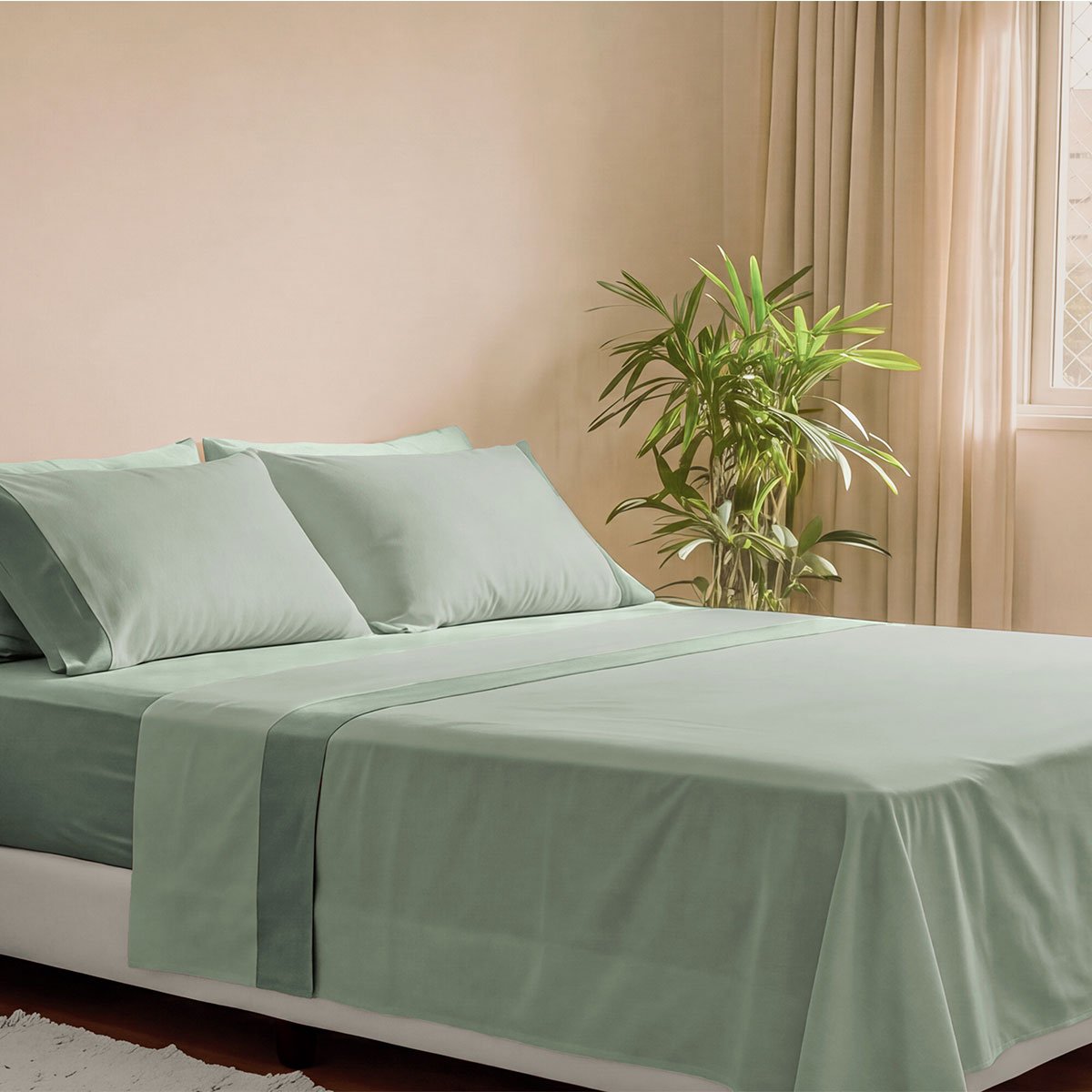 Jogo de cama king size completo, 4 pe&ccedil;as
