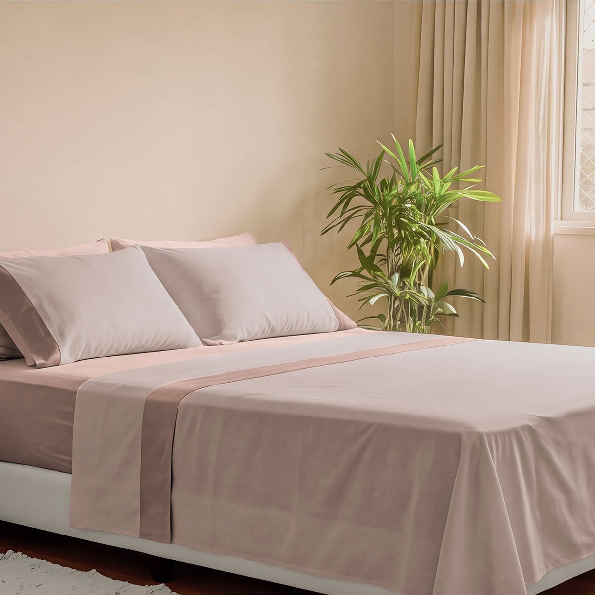 Microfibra pr&eacute;-lavada do jogo de cama king